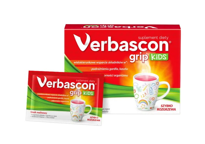 Verbascon Kids Grip, proszek do rozpuszczania, 10 saszetek