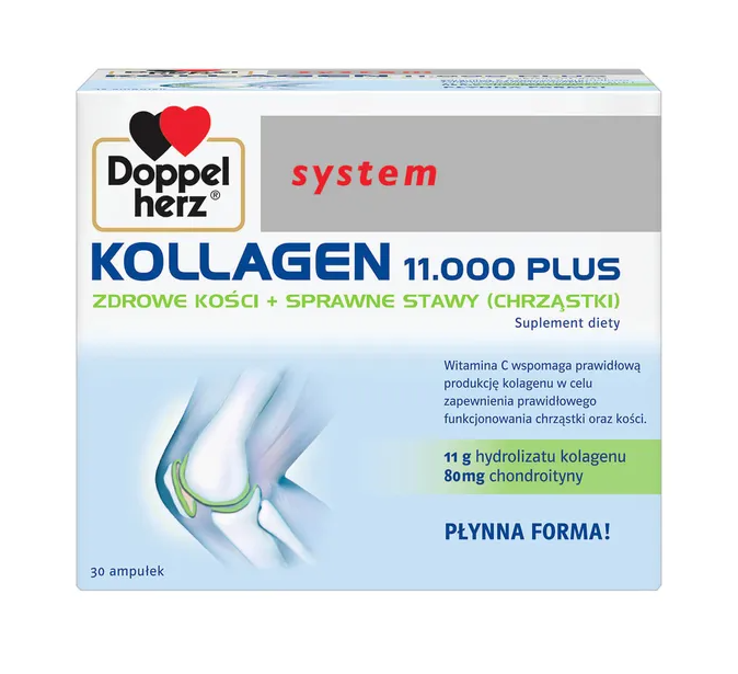 Doppelherz system Kollagen 11.000 PLUS, płyn, ampułki, 30 szt. x 25 ml