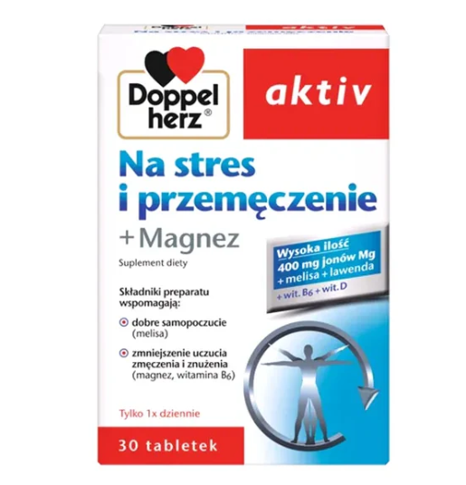 Doppelherz aktiv Na stres i przemęczenie + Magnez, 30 szt