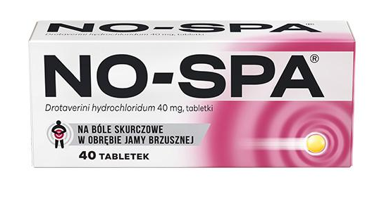 NO-SPA 40 mg - 40 tabletek - bóle brzucha, skurcze