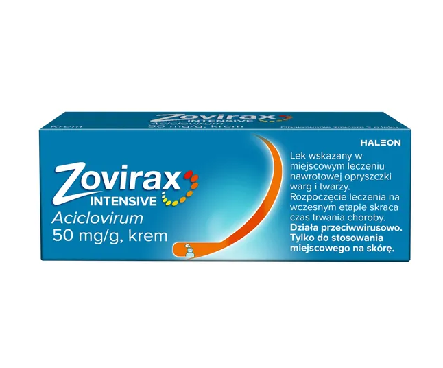 Zovirax Intensive, 50 mg / g, krem, 2 g