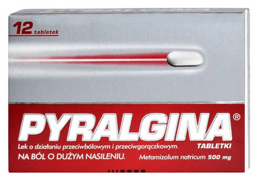 Pyralgina, 500 mg, tabletki, 12 szt.