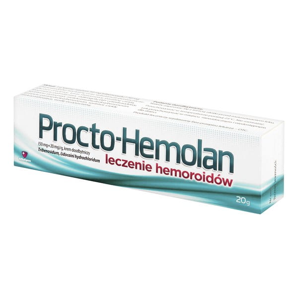 Procto-Hemolan, (50 mg+20 mg)/g, krem doodbytniczy, 20 g