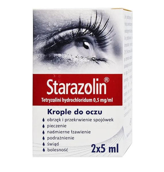Starazolin, (0,5 mg/ml), krople do oczu, 2 x 5 ml