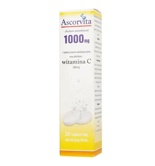 Ascorvita, 1000 mg, tabletki musujące, 20 szt.