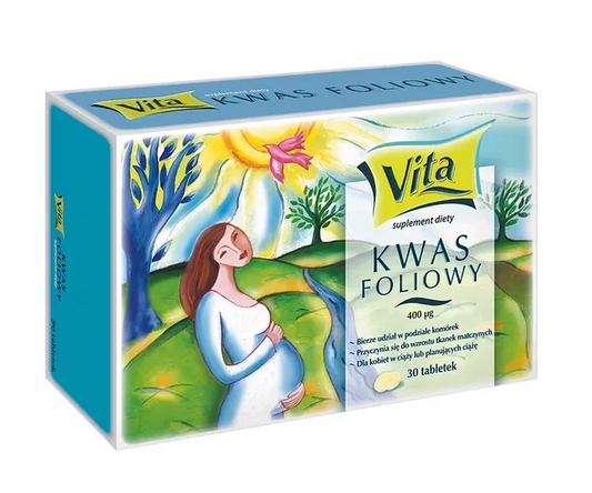 Kwas foliowy, tabletki, 0,4 mg, 30 szt.