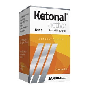 Ketonal Active, 50 mg, kapsułki twarde, 10 szt.