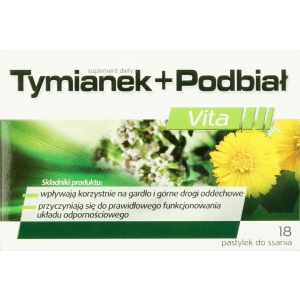 Aflofarm Tymianek I Podbiał Pastylki Do Ssania Wspomagają Kondycję Gardła 18 Szt