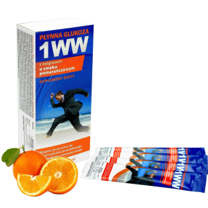 Płynna glukoza 1 WW o smaku pomarańczowym z dodatkiem magnezu 10 saszetek po 12 ml