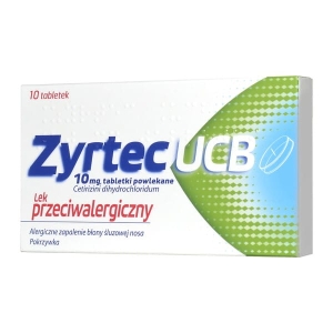 Zyrtec UCB, 10 mg, tabletki powlekane, 10 szt.