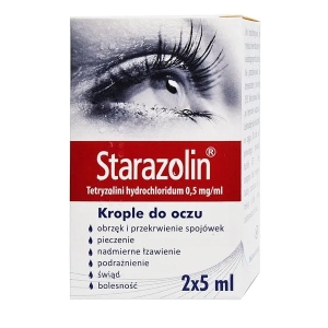 Starazolin, (0,5 mg/ml), krople do oczu, 2 x 5 ml