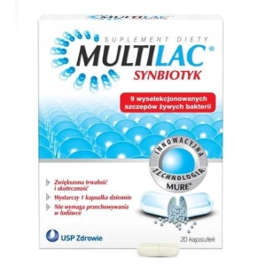 Multilac, kapsułki, synbiotyk, 20 szt.
