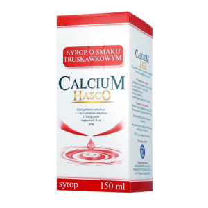 Calcium Hasco, 115,6 mg/5ml, syrop o smaku truskawkowym, 150 ml