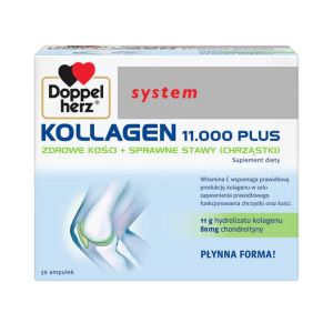 Doppelherz system Kollagen 11.000 PLUS, płyn, ampułki, 30 szt. x 25 ml
