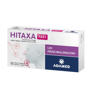 Hitaxa Fast, 5 mg, tabletki ulegające rozpadowi w jamie ustnej, 10 szt.