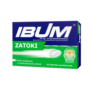 Ibum zatoki 20 tabletek powielanych