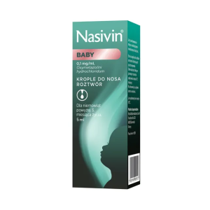 Nasivin Baby, 0,1 mg/ml, krople do nosa, 5 ml