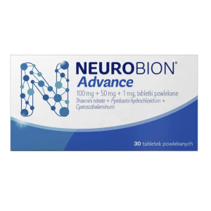 Neurobion Advance, 100 mg+50 mg+1 mg, tabletki powlekane, 30 szt.