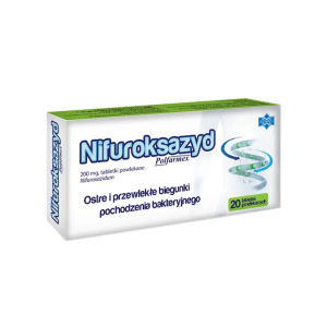Nifuroksazyd Polfarmex, 200 mg, tabletki powlekane, 20 szt.