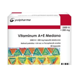 Vitaminum A + E (2500 IU + 200mg) kapsułki x 40 szt. MEDANA
