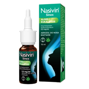 Nasivin Sinex Aloes i Eukaliptus 0,5 mg/ml aerozol do nosa 15 ml