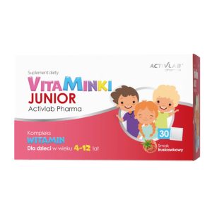 VitaMinki JUNIOR Activlab Pharma 4-12 lat smak truskawkowy
