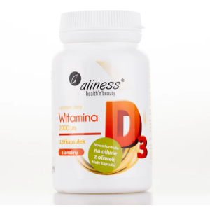 Aliness Witamina D3 2000 IU, 120 kapsułek