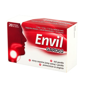 Envil gardło, tabletki do ssania, 20 szt.