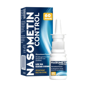 Nasometin Control, 50 mcg/dawkę, aerozol do nosa na alergię, 60 dawek
