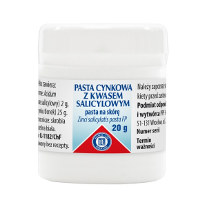 Pasta cynkowa z kwasem salicylowym (Pasta Lassara), 20 g (Hasco)